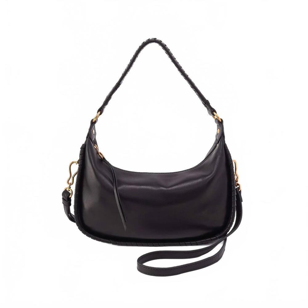 NEW HOBO crescent handbag in black